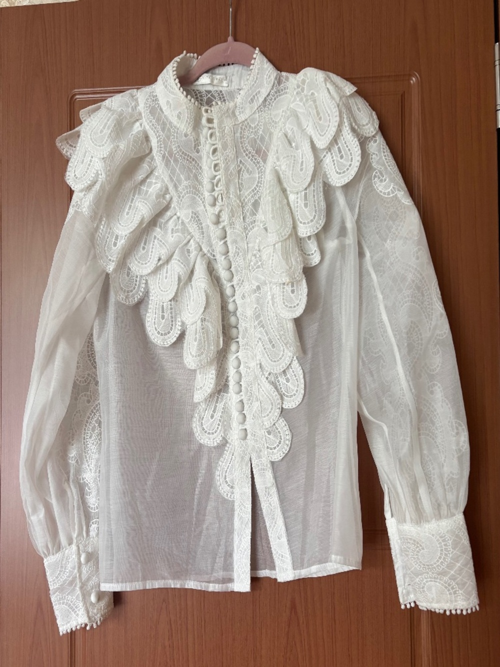 Vita Grace vintage in Ivory White blouse